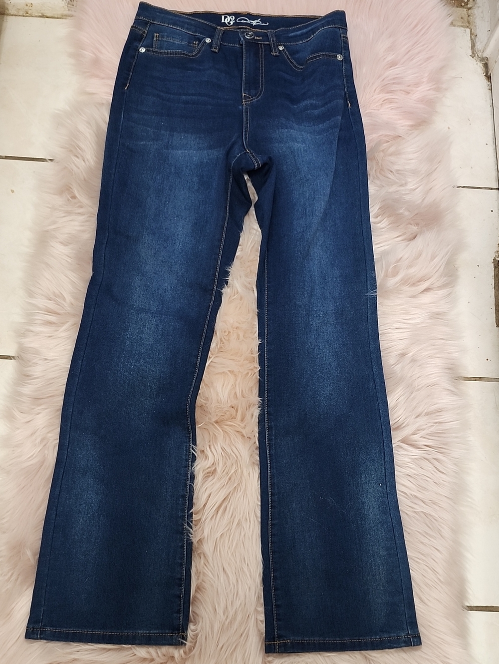 BRAND NEW DIANE GILMAN WOMEN'S 5 POCKET BABY BOOTCUT DENIM JEANS-4